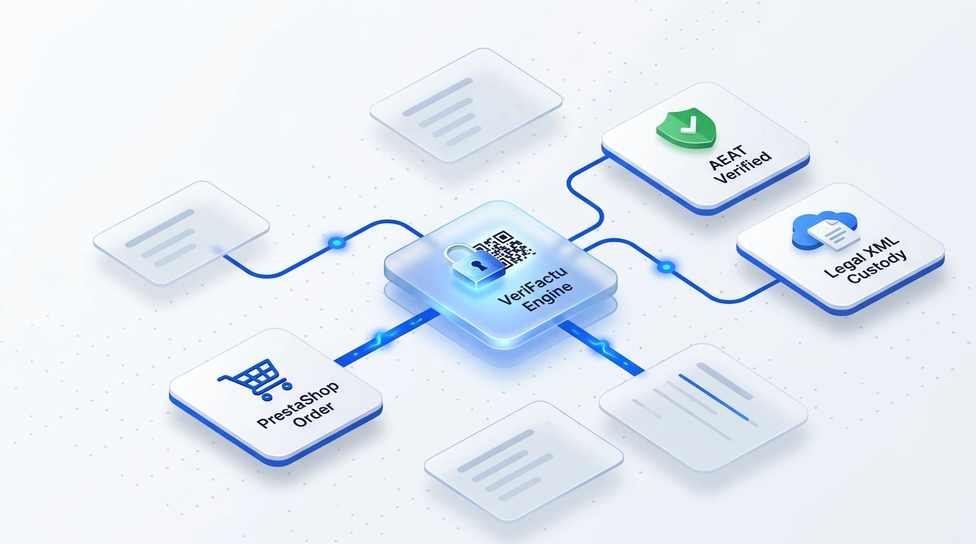 VeriFactu y Factura Electrónica SPFE en PrestaShop